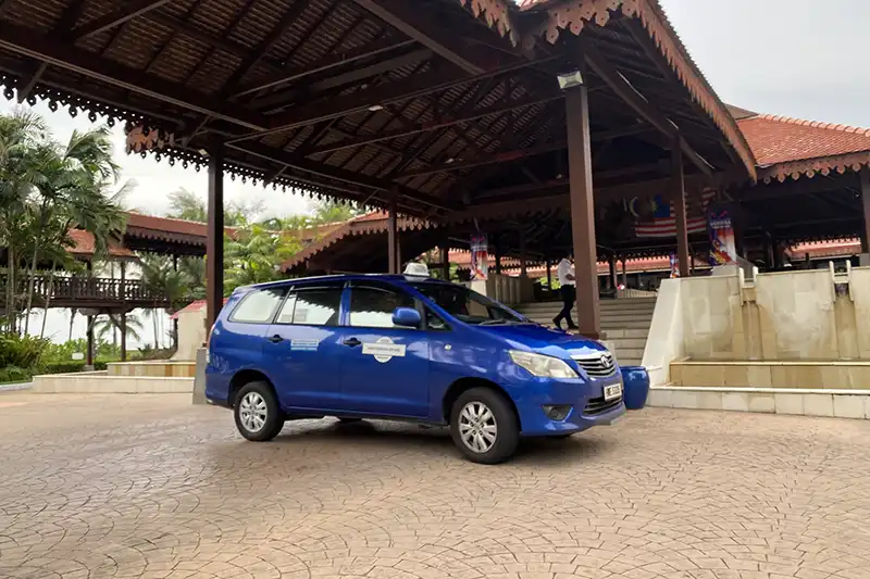 My Little Taxi at Club Med Cherating foyer after completing a private transfer from Kuala Lumpur